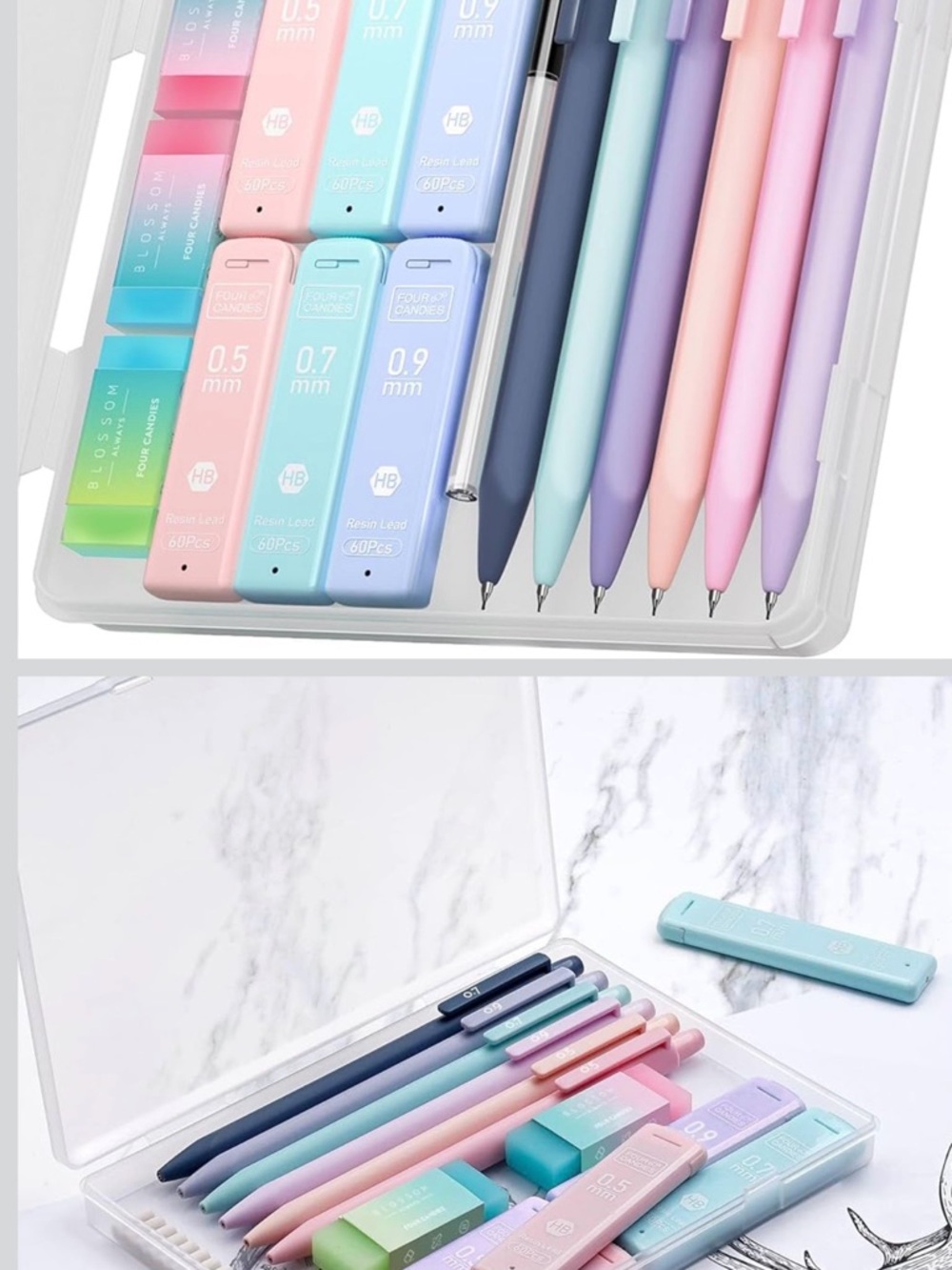 Pastel Mechanical Pencil and Lead Set - Kids Other - Assorted Pastel Colors